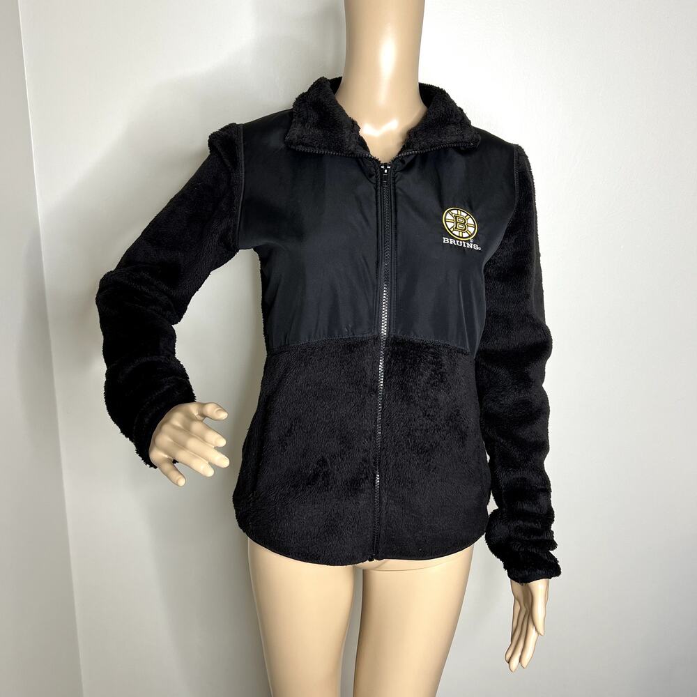 Boston Bruins Black Zip Up Fleece Jacket